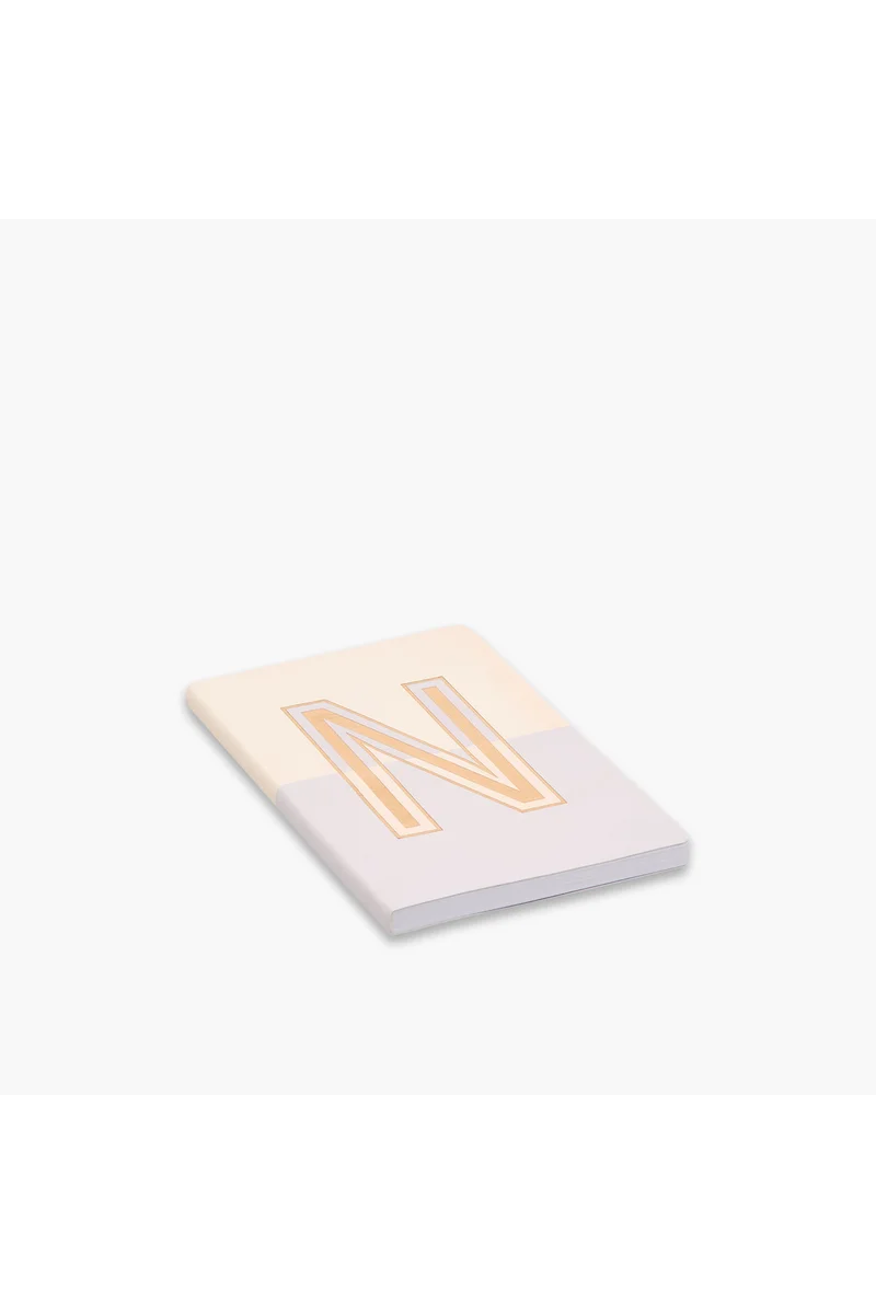 LIFESTYLE Initial N Print 96-Page Ruled Notebook